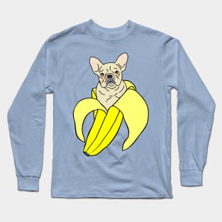 banana white french bulldog doodle Long Sleeve T-Shirt